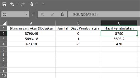 3 Cara Membulatkan Angka di Microsoft Excel .
